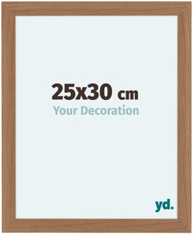 Fotolijst 25x30 cm - Noten- Hout - Licht - MDF - Como Notenhout Licht
