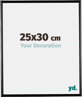 Fotolijst 25x30 cm - Zwart Hoogglans - Kunststof - Bordeaux