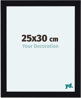 Fotolijst 25x30 cm - Zwart Hoogglans - MDF - Como