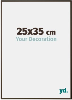 Fotolijst 25x35 cm - Walnoot Structuur - Aluminium - New York