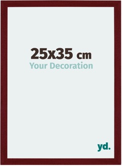 Fotolijst 25x35 cm - Wijnrood Geveegd - MDF - Mura