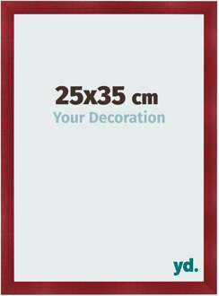 Fotolijst 25x35 cm - Wijnrood Geveegd - MDF - Pisa