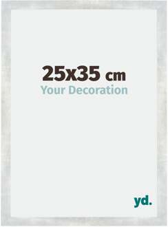 Fotolijst 25x35 cm - Zilver Glanzend Vintage - MDF - Mura