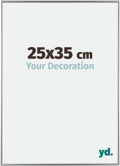 Fotolijst 25x35 cm - Zilver Hoogglans - Kunststof - Evry