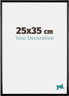 Fotolijst 25x35 cm - Zwart Hoogglans - Kunststof - Bordeaux