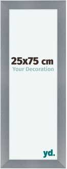 Fotolijst 25x75 cm - Aluminium - Geborsteld - MDF - Como Aluminium Geborsteld