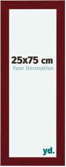 Fotolijst 25x75 cm - Wijnrood Geveegd - MDF - Como