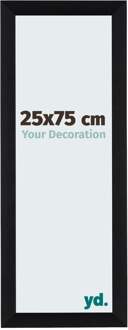 Fotolijst 25x75 cm - Zwart Geborsteld - Aluminium - Tucson