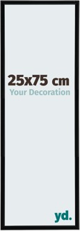 Fotolijst 25x75 cm - Zwart Hoogglans - Kunststof - Annecy