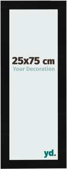 Fotolijst 25x75 cm - Zwart Hoogglans - MDF - Pisa