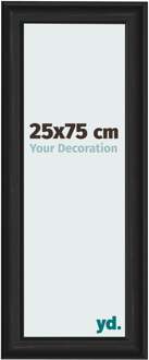 Fotolijst 25x75 cm - Zwart Houtnerf - MDF - Lazio
