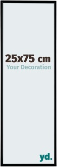 Fotolijst 25x75 cm - Zwart Mat - Kunststof - Evry