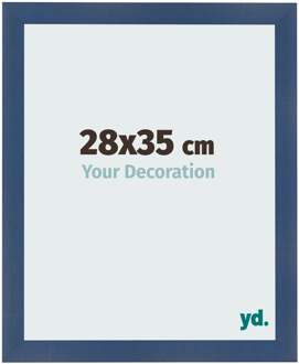 Fotolijst 28x35 cm - Donkerblauw Geveegd - MDF - Pisa