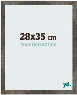 Fotolijst 28x35 cm - Geoxideerd Metaal - MDF - Bologna