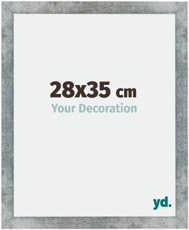 Fotolijst 28x35 cm - IJzer Geveegd - MDF - Mura