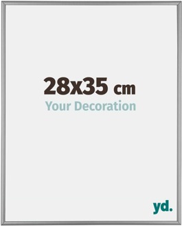 Fotolijst 28x35 cm - Platina - Aluminium - Kent