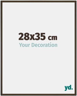 Fotolijst 28x35 cm - Walnoot Structuur - Aluminium - New York