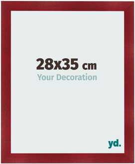 Fotolijst 28x35 cm - Wijnrood Geveegd - MDF - Pisa