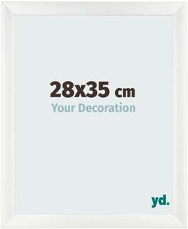 Fotolijst 28x35 cm - Wit Geveegd - MDF - Pisa