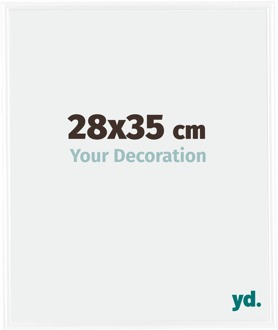 Fotolijst 28x35 cm - Wit Hoogglans - Kunststof - Bordeaux