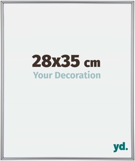 Fotolijst 28x35 cm - Zilver Hoogglans - Kunststof - Annecy