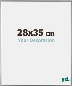 Fotolijst 28x35 cm - Zilver Hoogglans - Kunststof - Evry