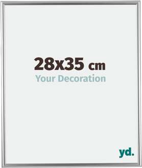 Fotolijst 28x35 cm - Zilver - Kunststof - Bordeaux