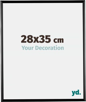 Fotolijst 28x35 cm - Zwart Hoogglans - Kunststof - Bordeaux