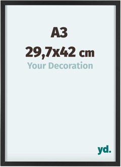 Fotolijst 29,7x42 cm - Zwart - Aluminium - Virginia - 29.7x42 cm