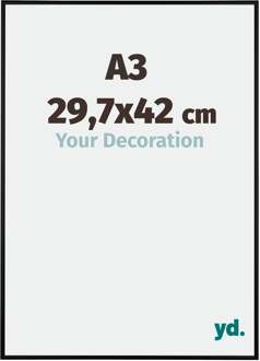 Fotolijst 29,7x42cm A3 Zwart Mat Aluminium Austin - 29.7x42 cm