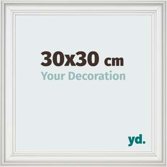 Fotolijst 30x30 cm - Wit Geveegd - MDF - Lazio