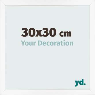 Fotolijst 30x30 cm - Wit Mat - MDF - Bologna