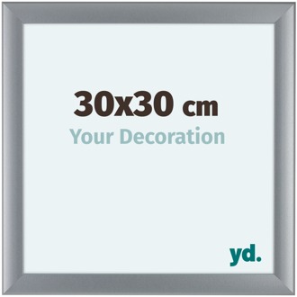 Fotolijst 30x30 cm - Zilver Mat - MDF - Como