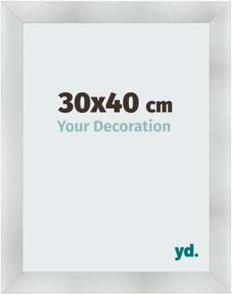 Fotolijst 30x40 cm - Aluminium Geborsteld - MDF - Pisa