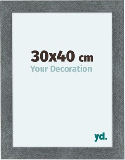 Fotolijst 30x40 cm - IJzer Geveegd - MDF - Como