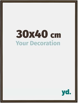 Fotolijst 30x40 cm - Walnoot Structuur - Aluminium - New York