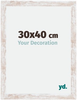 Fotolijst 30x40 cm - White Wash - MDF - Catania