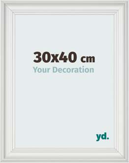 Fotolijst 30x40 cm - Wit Geveegd - MDF - Lazio