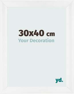Fotolijst 30x40 cm - Wit Hoogglans - MDF - Pisa