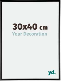 Fotolijst 30x40 cm - Zwart Hoogglans - Aluminium - Kent