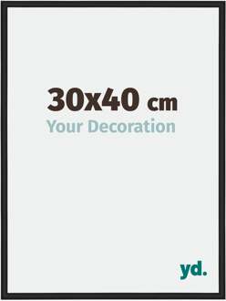 Fotolijst 30x40 cm - Zwart Hoogglans - Aluminium - Miami