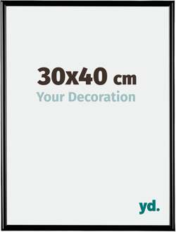 Fotolijst 30x40 cm - Zwart Hoogglans - Kunststof - Bordeaux