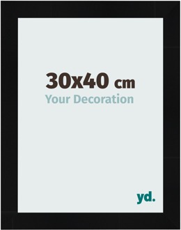 Fotolijst 30x40 cm - Zwart Hoogglans - MDF - Pisa
