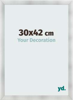 Fotolijst 30x42 cm - Aluminium Geborsteld - MDF - Pisa