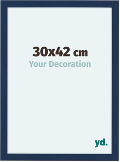 Fotolijst 30x42 cm - Donkerblauw Geveegd - MDF - Como