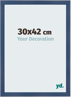 Fotolijst 30x42 cm - Donkerblauw Geveegd - MDF - Pisa