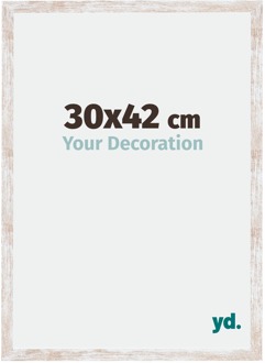 Fotolijst 30x42 cm - White Wash - MDF - Catania