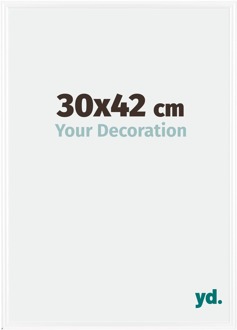 Fotolijst 30x42 cm - Wit Hoogglans - Kunststof - Bordeaux