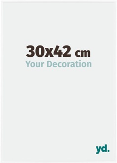 Fotolijst 30x42 cm - Wit Hoogglans - Kunststof - Evry