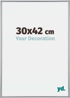 Fotolijst 30x42 cm - Zilver Hoogglans - Kunststof - Annecy